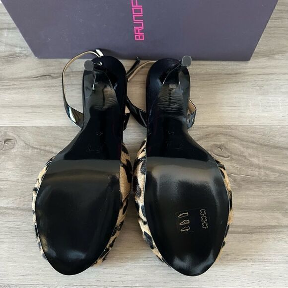 NIB BRUNO FRISONI ROGER VIVIER Animal/Pony Black patent Sandal Heels sz11 - Picture 10 of 17